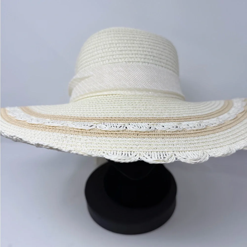 New Elegant White Sun Hat - Picture 7 of 8